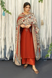 AYAT EMBROIDERED 3-PIECE WITH SHAWL Stitched Dress.