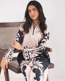 PALM Co Ord Digital Print 2-Piece Stitched Dress.