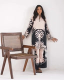 PALM Co Ord Digital Print 2-Piece Stitched Dress.