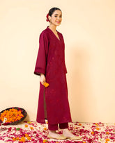 CHERRY EMBROIDERED 2-PIECE Stitched Dress.