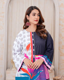 PINK PETAL Digital Printed Premium Silk 2Pc Stitched Dress.