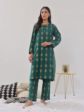 CHAMBELI Block Print 2-PIECE Stitched Dress.