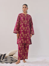 PALM MAROON 2-PIECE Stitched Dress.