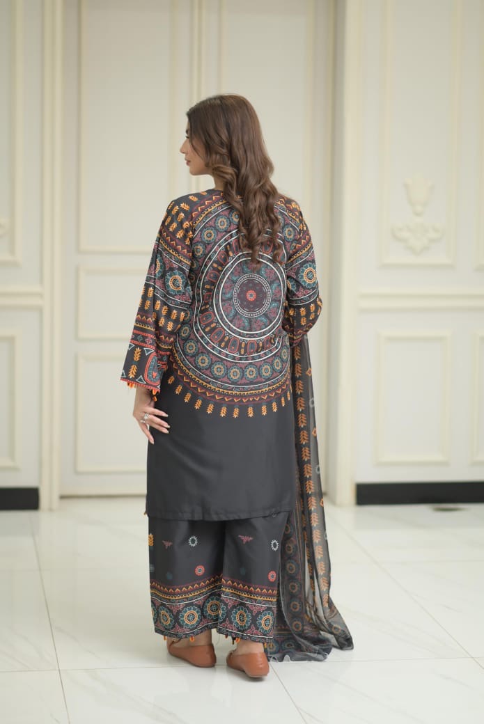 MATKA Mirror Work 2 Pc Stitched Dress