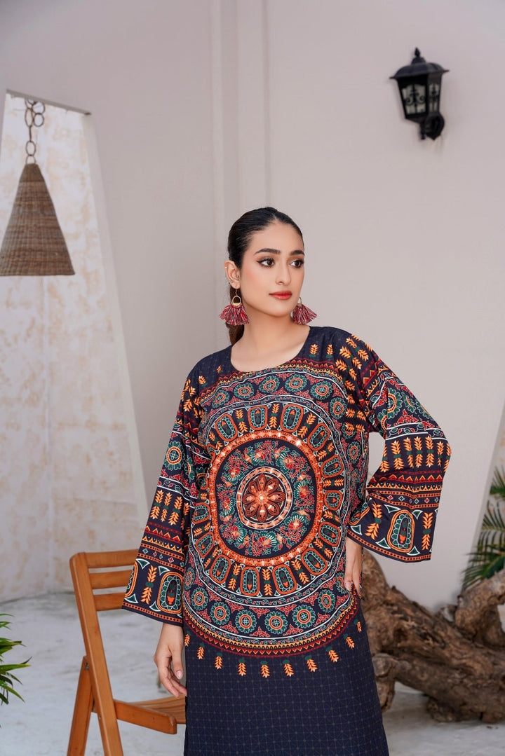 MATKA Mirror Work 2 Pc Stitched Dress