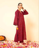CHERRY EMBROIDERED 2-PIECE Stitched Dress.