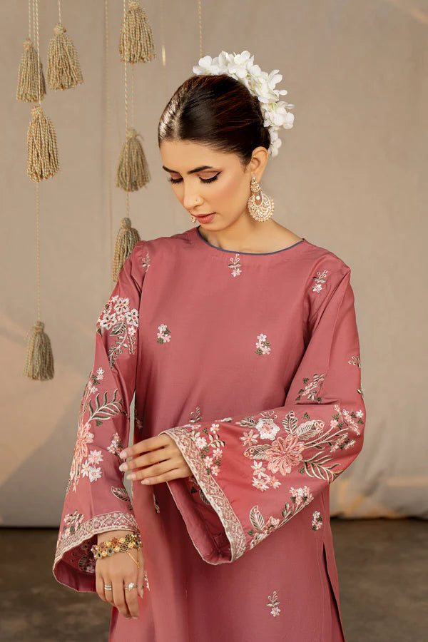 PEACH VILLA EMBROIDERED 2-PIECE Stitched Dress.