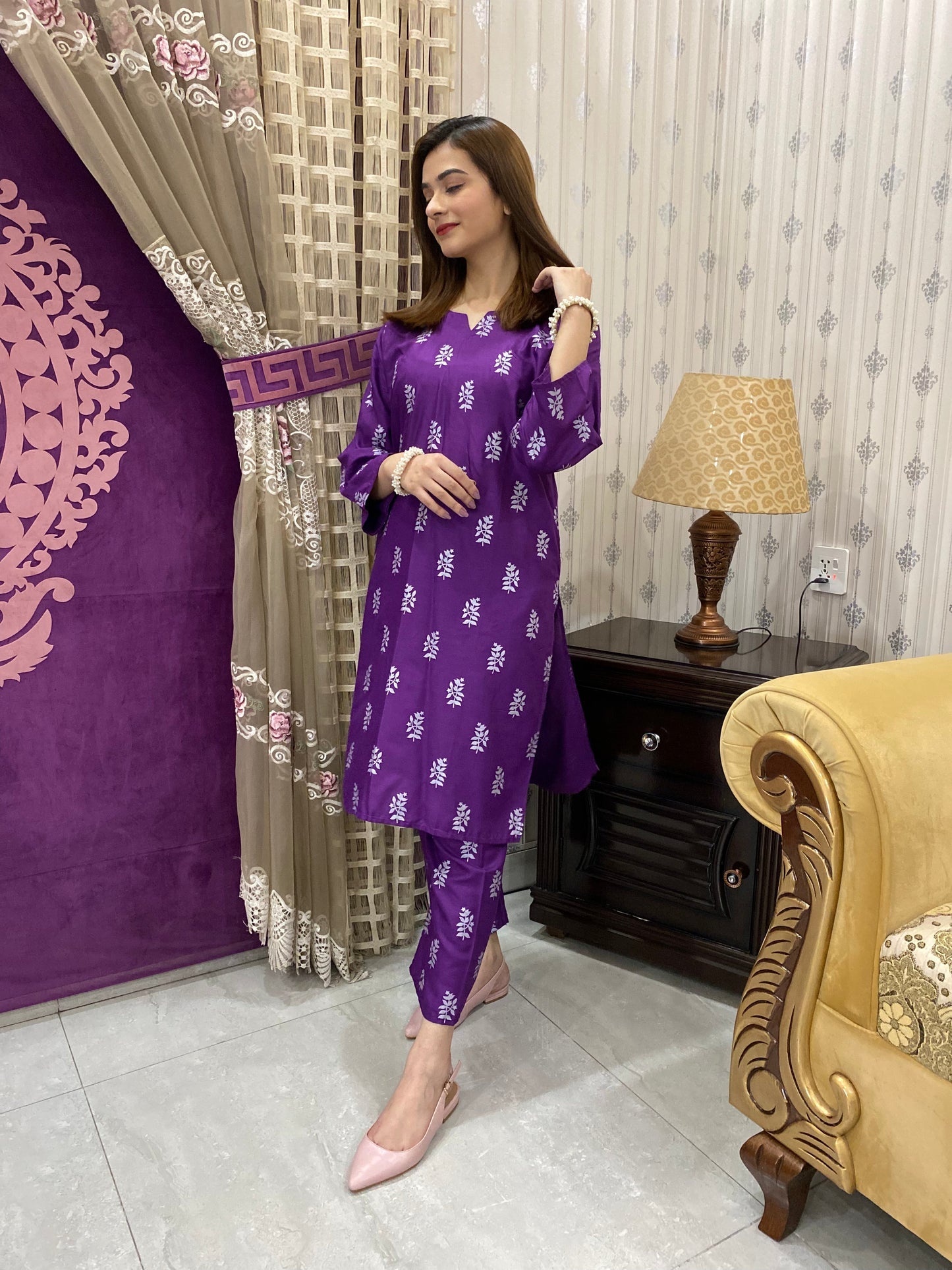 Saleha Printed Co-Ords – Stylish Print with a Touch of Elegance