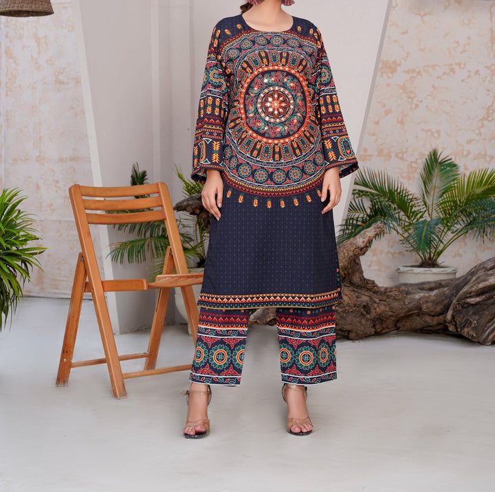 MATKA Mirror Work 2 Pc Stitched Dress