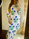 Blue Poppy Blockprinted Co-ord Set