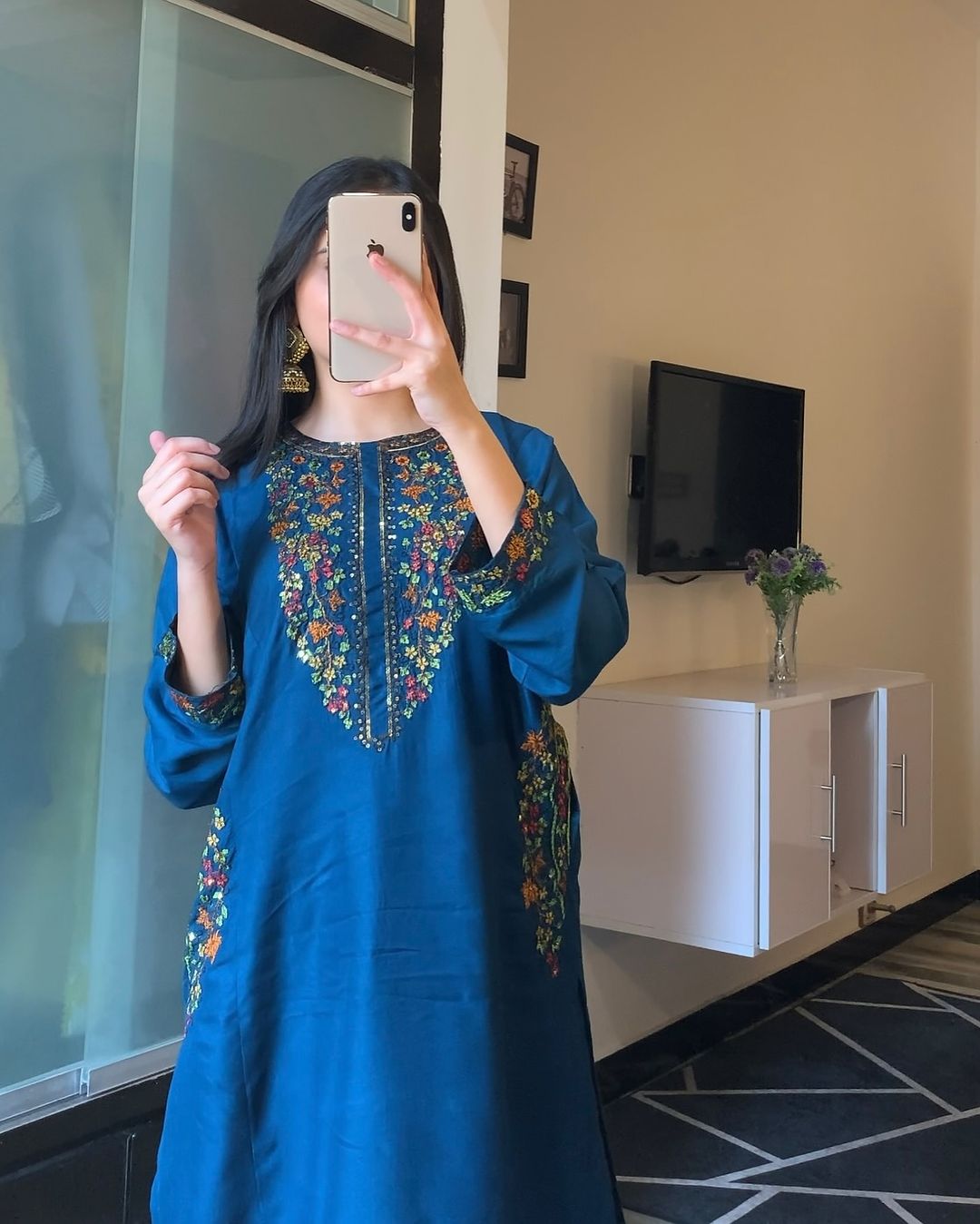 2 pcs stitched embroidered dress HANA Embroidered 2pcs