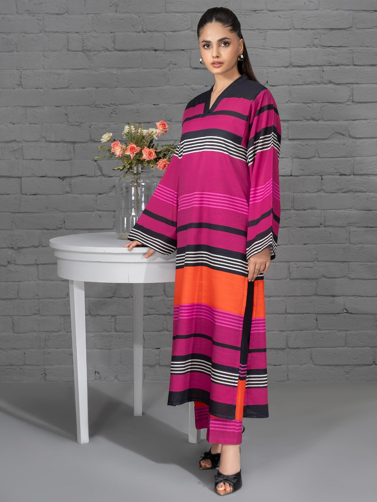 MAHNOOR Co Ord Digital Print 2-Piece Stitched Dress.