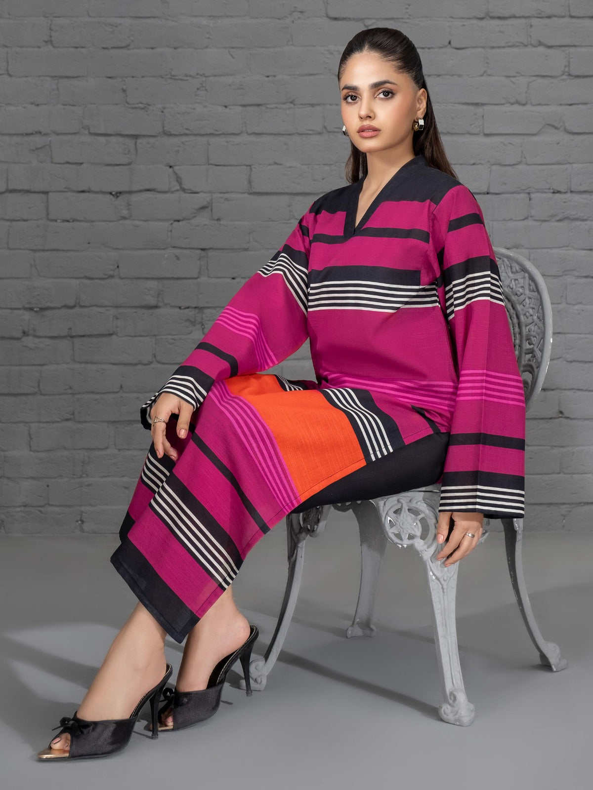 MAHNOOR Co Ord Digital Print 2-Piece Stitched Dress.