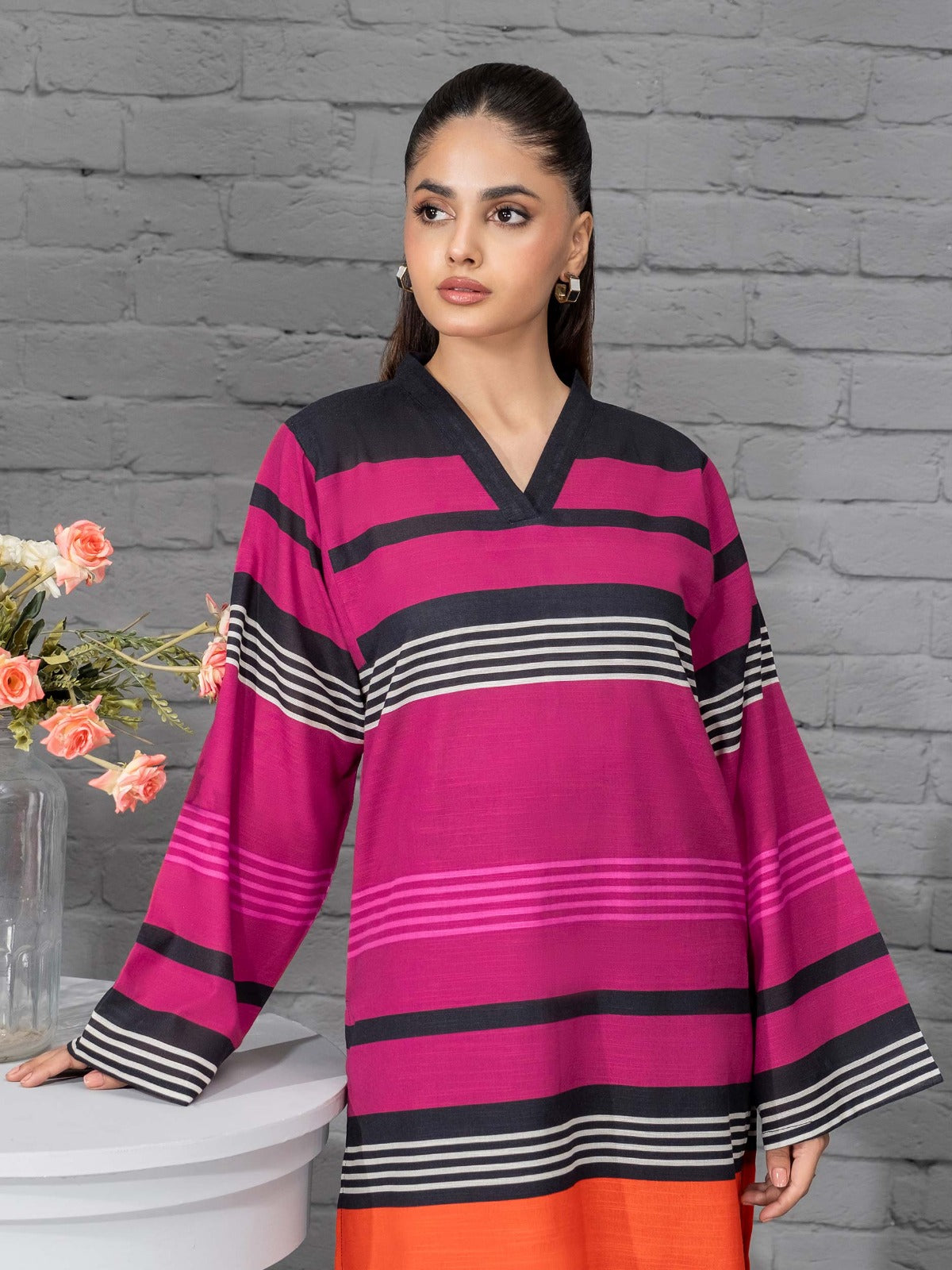 MAHNOOR Co Ord Digital Print 2-Piece Stitched Dress.