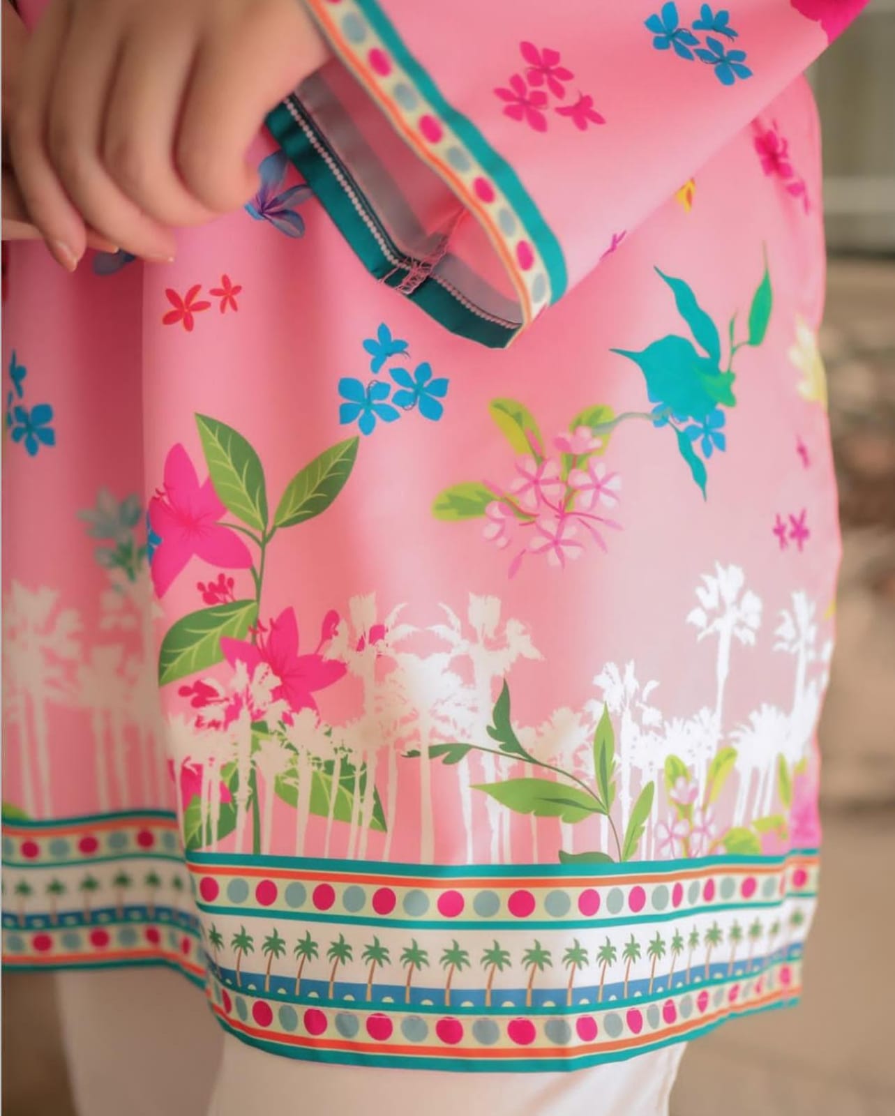 Pink Floral Digital 2 Pc