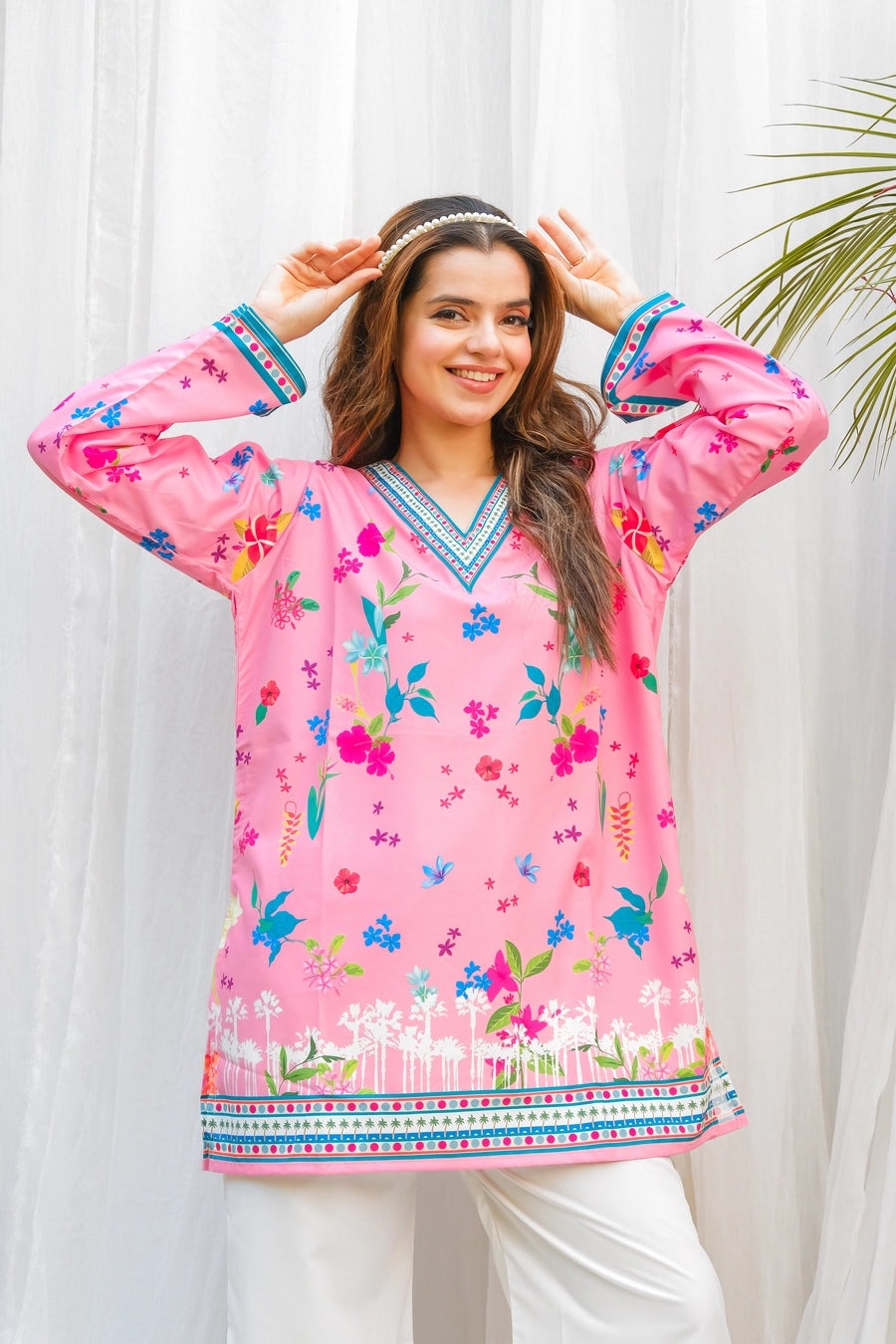 Pink Floral Digital 2 Pc