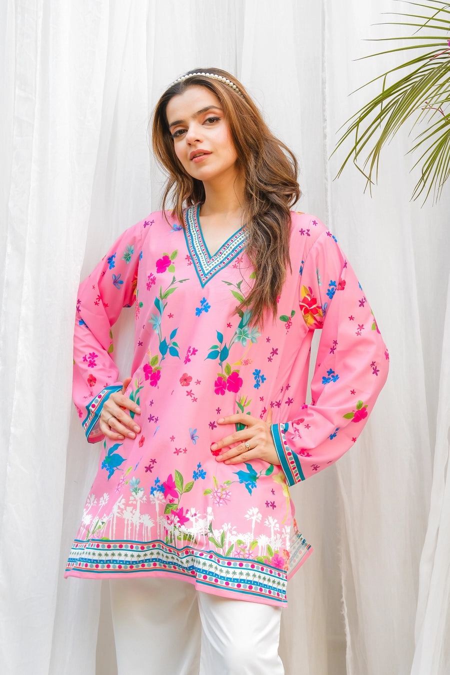 Pink Floral Digital 2 Pc