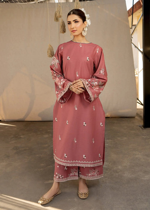 PEACH VILLA EMBROIDERED 2-PIECE Stitched Dress.