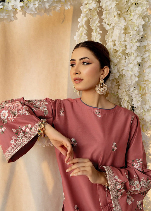 PEACH VILLA EMBROIDERED 2-PIECE Stitched Dress.